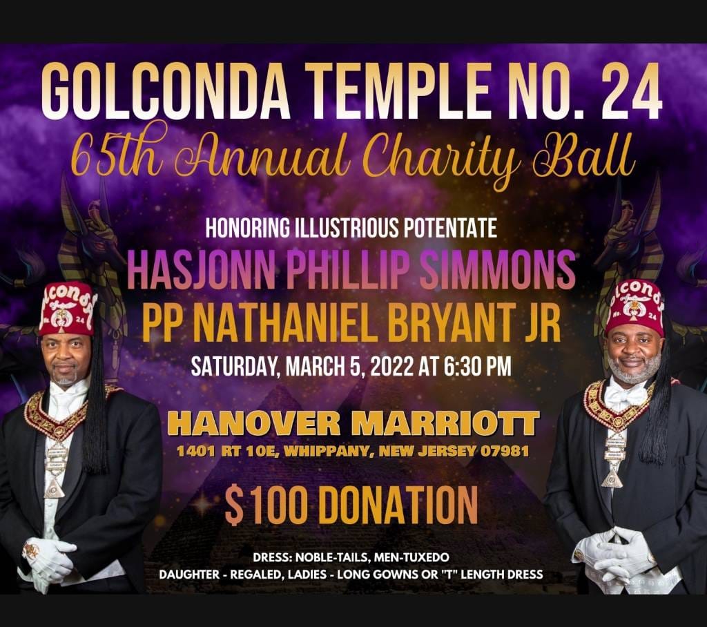 Golconda Ball Honoring Illustrious Potentate Hasjonn P. Simmons and PP Nathaniel Bryatnt Jr.